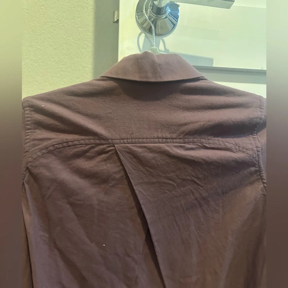 Lululemon - women’s Long Sleeve maroon/burgundy  flannel shirt - size 4 - NWOT - Picture 5 of 7